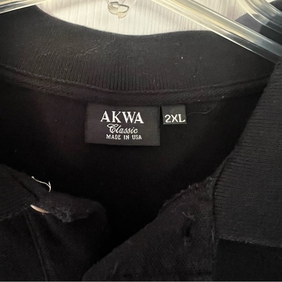 Akwa Classic Obama 2012 Polo Shirt Men’s 2XL Black Embroidered Logo GUC - Picture 3 of 4